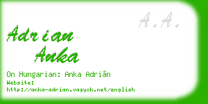 adrian anka business card